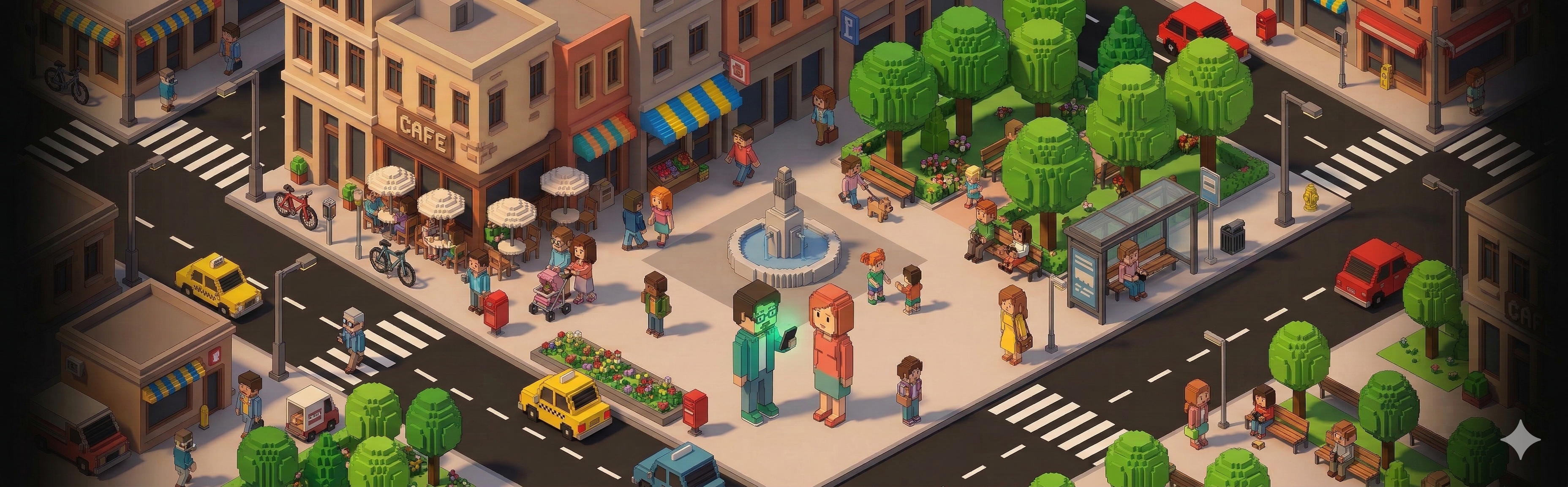 Люди — voxel art